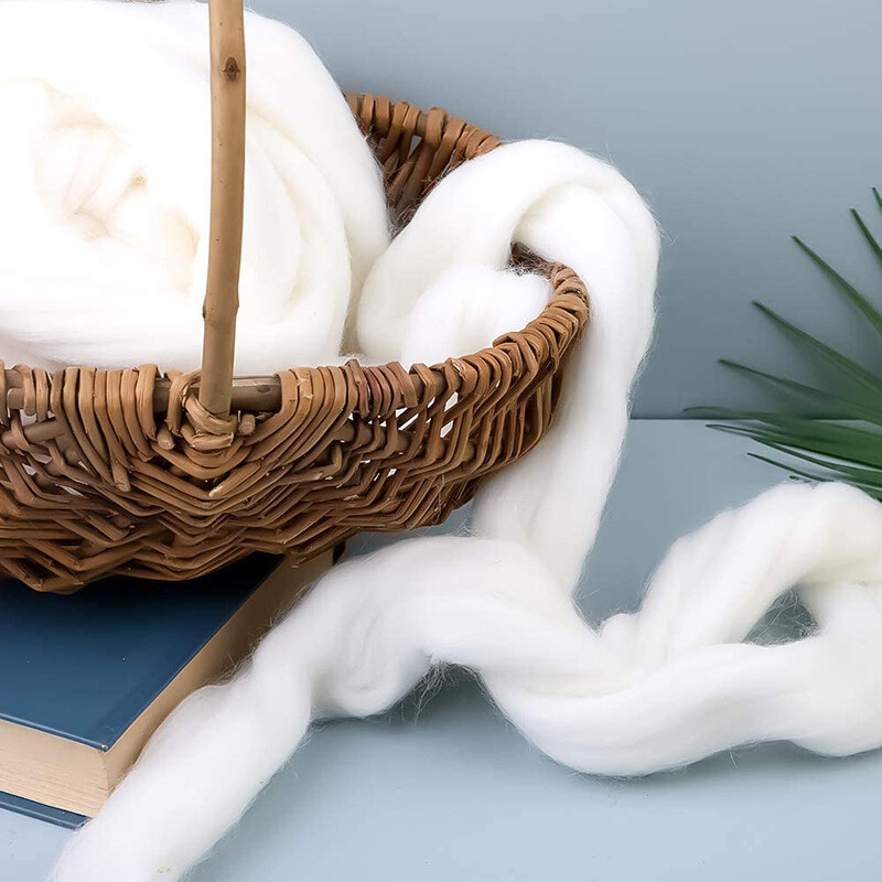 MIUSIE 150g Tűs Nemezelő Gyapjú Gyapjú Nemezelő Gyapjú Roving Gyapjúszál Tű Nemezéshez Gyapjúszál Anyagok Kezdőknek