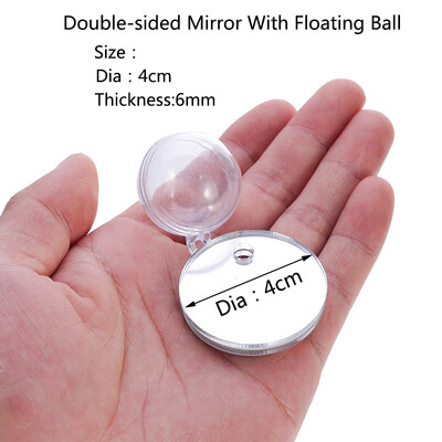 Akrilinis akvariumas Betta Mirror Fish Tank plūduriuojantis apvalus veidrodis žuvims Betta Flowerhorn Cichlid Training 4cm/5cm/6cm/7cm/8cm/9cm