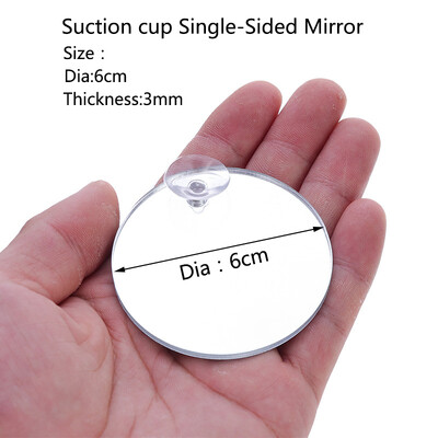 Akrilinis akvariumas Betta Mirror Fish Tank plūduriuojantis apvalus veidrodis žuvims Betta Flowerhorn Cichlid Training 4cm/5cm/6cm/7cm/8cm/9cm