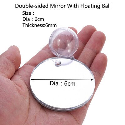 Akrilinis akvariumas Betta Mirror Fish Tank plūduriuojantis apvalus veidrodis žuvims Betta Flowerhorn Cichlid Training 4cm/5cm/6cm/7cm/8cm/9cm