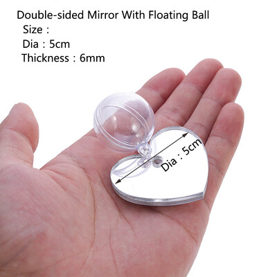 Akrilinis akvariumas Betta Mirror Fish Tank plūduriuojantis apvalus veidrodis žuvims Betta Flowerhorn Cichlid Training 4cm/5cm/6cm/7cm/8cm/9cm