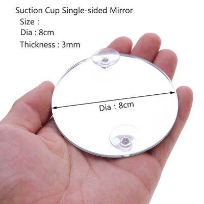 Akrilinis akvariumas Betta Mirror Fish Tank plūduriuojantis apvalus veidrodis žuvims Betta Flowerhorn Cichlid Training 4cm/5cm/6cm/7cm/8cm/9cm