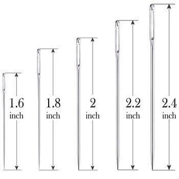Μεγάλες Βελόνες Ραπτικής Ματιών για Ράψιμο, Χειροποίητη Δερμάτινη Βελόνα, Βελόνες Πλεκτής από Ατσάλινο Νήματα, Σετ εργαλείων ραπτικής, 25 τμχ