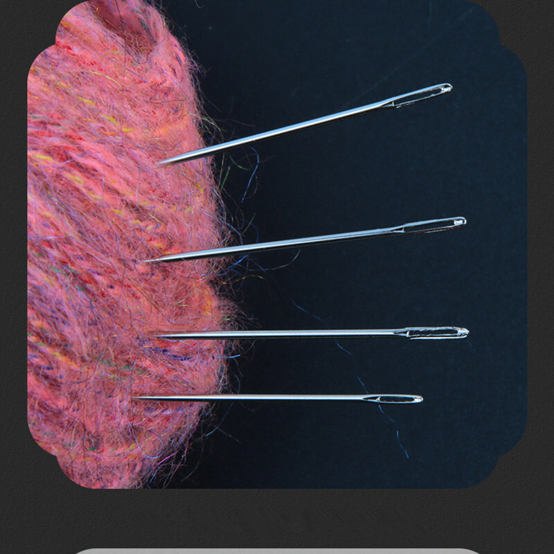 Didelės akių susiuvimo adatos siuvimui, rankų darbo odinė adata, plieninių siūlų mezgimo adatos, siuvimo įrankių rinkinys, 25 vnt.