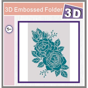 Flowers,Roses 2024 New Die 3d Rembossing Folder Scrapbooking Tools Dies Materials DIY Craft Supplies Photo Album Card