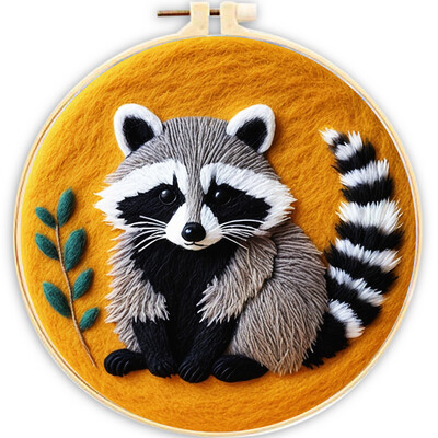 CHENISTORIA 20x20 cm vilnas filcēšanas krāsošanas komplekts Alpaca, Hamster Diy Aninal filca amatniecības komplekts Filca adata roku darbam dāvanai