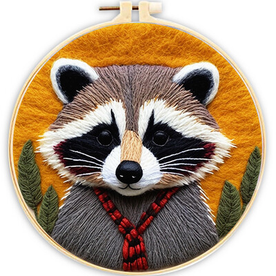 CHENISTORIA 20x20 cm vilnas filcēšanas krāsošanas komplekts Alpaca, Hamster Diy Aninal filca amatniecības komplekts Filca adata roku darbam dāvanai