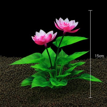 Симулация Изкуствени растения Лотос Вода Трева Оформление Подпора Аквариум Пейзаж Начало Стая Градина Декорация Аксесоари за аквариум