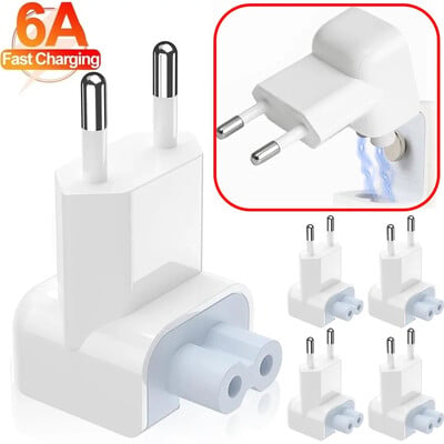 5-1PCS EU Plug adapter za prijenosna računala, pretvarači punjača za Apple MacBook 45W Magsafe 60W 85W IPad Pro 6A adapteri za brzo punjenje