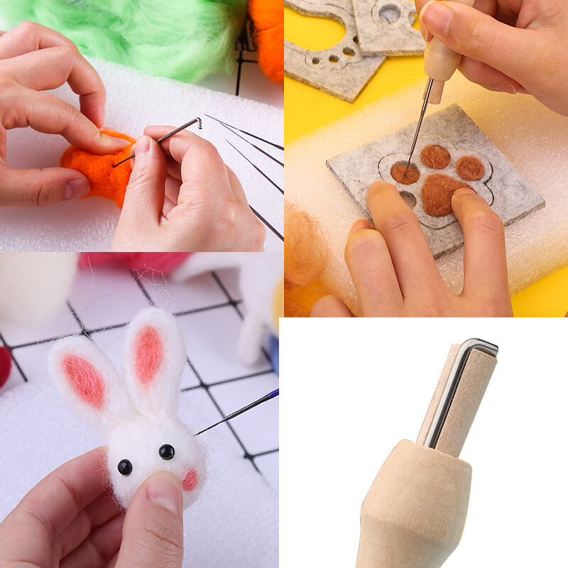 MIUSIE 1-30 ks vlnená plsť ihlová plsť štartovacia sada na plstenie ihiel plsť DIY balíček na plstenie s fľašou