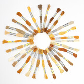 Bézs aranysárga 12 DB 8M gombolyag dupla mercerizált egyiptomi pamut hímzőselyem keresztszemes cérna 51 színben elérhető