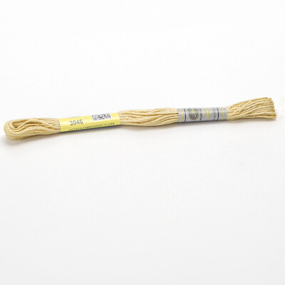 Bézs aranysárga 12 DB 8M gombolyag dupla mercerizált egyiptomi pamut hímzőselyem keresztszemes cérna 51 színben elérhető