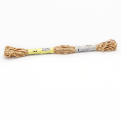 Bézs aranysárga 12 DB 8M gombolyag dupla mercerizált egyiptomi pamut hímzőselyem keresztszemes cérna 51 színben elérhető