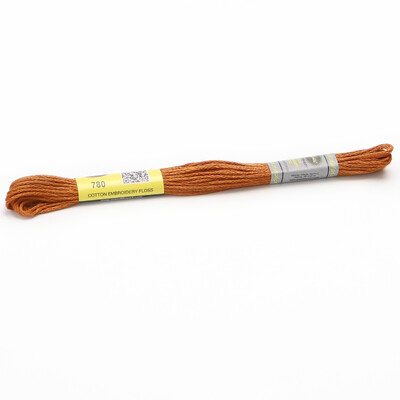 Bézs aranysárga 12 DB 8M gombolyag dupla mercerizált egyiptomi pamut hímzőselyem keresztszemes cérna 51 színben elérhető