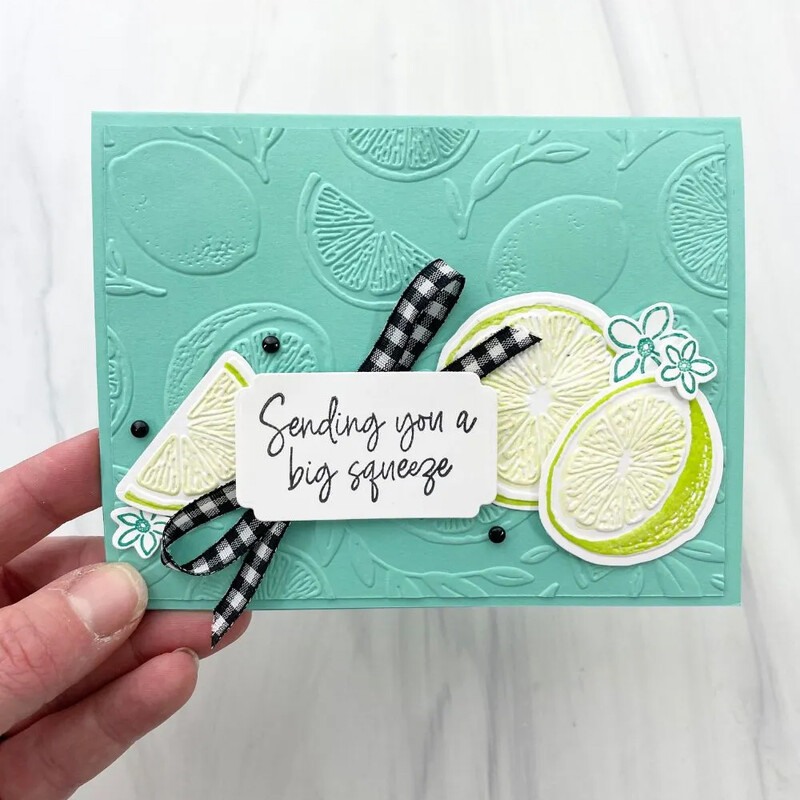 Τρισδιάστατο ανάγλυφο φάκελο και ταιριαστές μήτρες Γλυκό υβριδικό μοτίβο εσπεριδοειδών για προσθήκη λεπτομέρειας με υφή στο έργο κατασκευής χαρτιού