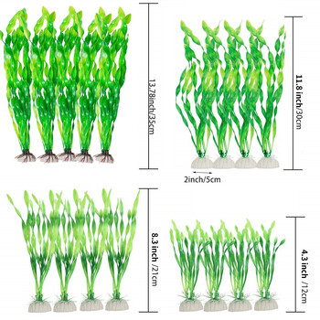 5/10 бр. Пластмасови аквариумни растения Декорации за аквариуми Изкуствени морски водорасли Водна трева Подводни растения за аквариум Орнамент
