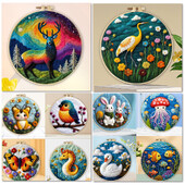 Állattűs nemezelő festés keretkészlettel kezdőknek barkácsolt gyapjútűfilc kezdőkészlet lakberendezési kézműves