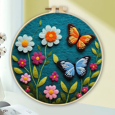 Állattűs nemezelő festés keretkészlettel kezdőknek barkácsolt gyapjútűfilc kezdőkészlet lakberendezési kézműves