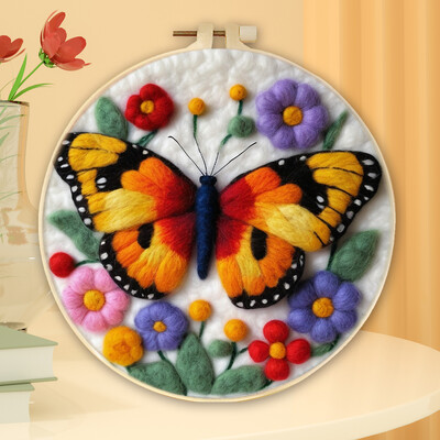 Állattűs nemezelő festés keretkészlettel kezdőknek barkácsolt gyapjútűfilc kezdőkészlet lakberendezési kézműves