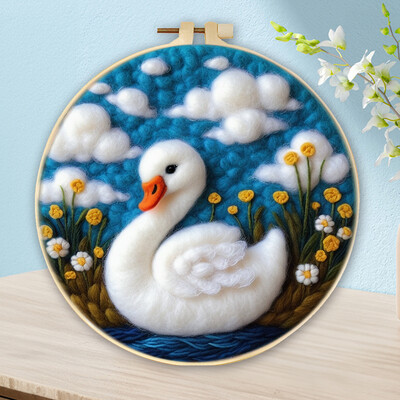 Állattűs nemezelő festés keretkészlettel kezdőknek barkácsolt gyapjútűfilc kezdőkészlet lakberendezési kézműves