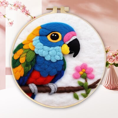 Állattűs nemezelő festés keretkészlettel kezdőknek barkácsolt gyapjútűfilc kezdőkészlet lakberendezési kézműves