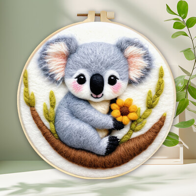 Állattűs nemezelő festés keretkészlettel kezdőknek barkácsolt gyapjútűfilc kezdőkészlet lakberendezési kézműves