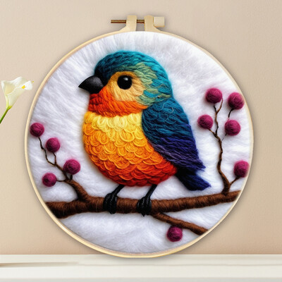 Állattűs nemezelő festés keretkészlettel kezdőknek barkácsolt gyapjútűfilc kezdőkészlet lakberendezési kézműves