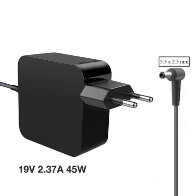 19V 2.37A 45W 5.5*2.5mm ADP-45BW Europos kintamosios srovės nešiojamojo kompiuterio adapterio įkroviklis, skirtas Asus X554L Q501LA X450LA X501LA X551CA EXA1209EH