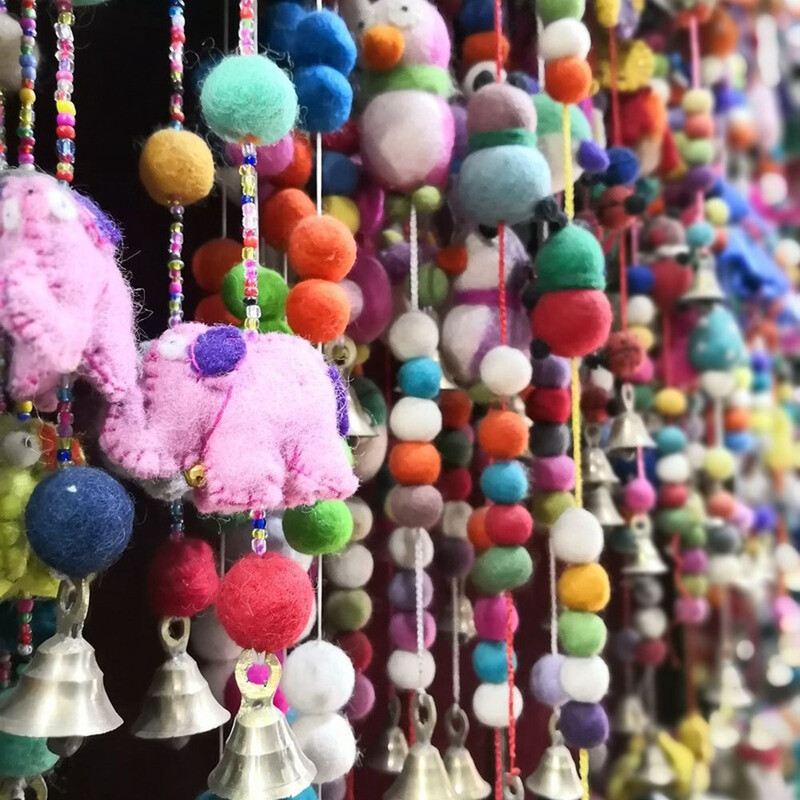 20 vnt. / siunta 0,8 cm / 1,2 cm / 1,5 cm / 2 cm Vilnos veltinio rutuliai Apvalūs vilnos veltinio rutuliai Pom Poms Mišrių spalvų didmeninė prekyba