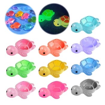 ΝΕΟ High-end 10Pcs Mini Turtles Φωτεινό στολίδι που λάμπουν στο σκοτάδι Fish Landscape Aquarium DIY Αξεσουάρ δεξαμενής Διακόσμηση U8G0