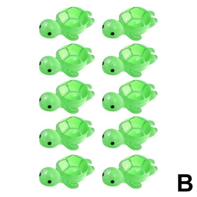ΝΕΟ High-end 10Pcs Mini Turtles Φωτεινό στολίδι που λάμπουν στο σκοτάδι Fish Landscape Aquarium DIY Αξεσουάρ δεξαμενής Διακόσμηση U8G0