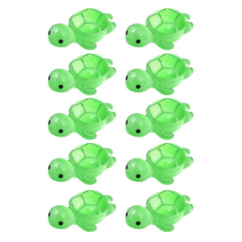 ΝΕΟ High-end 10Pcs Mini Turtles Φωτεινό στολίδι που λάμπουν στο σκοτάδι Fish Landscape Aquarium DIY Αξεσουάρ δεξαμενής Διακόσμηση U8G0
