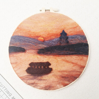 CHENISTORY 20x20cm rėmo vilnos vėlimas tapyba "pasidaryk pats" vilnos siuvinėjimo rinkinys Juokingas vilnos adatų veltinio paveikslėlių rinkinys amatų tapybos dovana