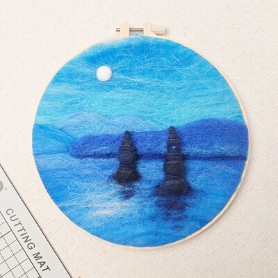 CHENISTORY 20x20cm rėmo vilnos vėlimas tapyba "pasidaryk pats" vilnos siuvinėjimo rinkinys Juokingas vilnos adatų veltinio paveikslėlių rinkinys amatų tapybos dovana