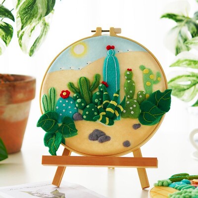 CHENISTORY 20x20cm rėmo vilnos vėlimas tapyba "pasidaryk pats" vilnos siuvinėjimo rinkinys Juokingas vilnos adatų veltinio paveikslėlių rinkinys amatų tapybos dovana