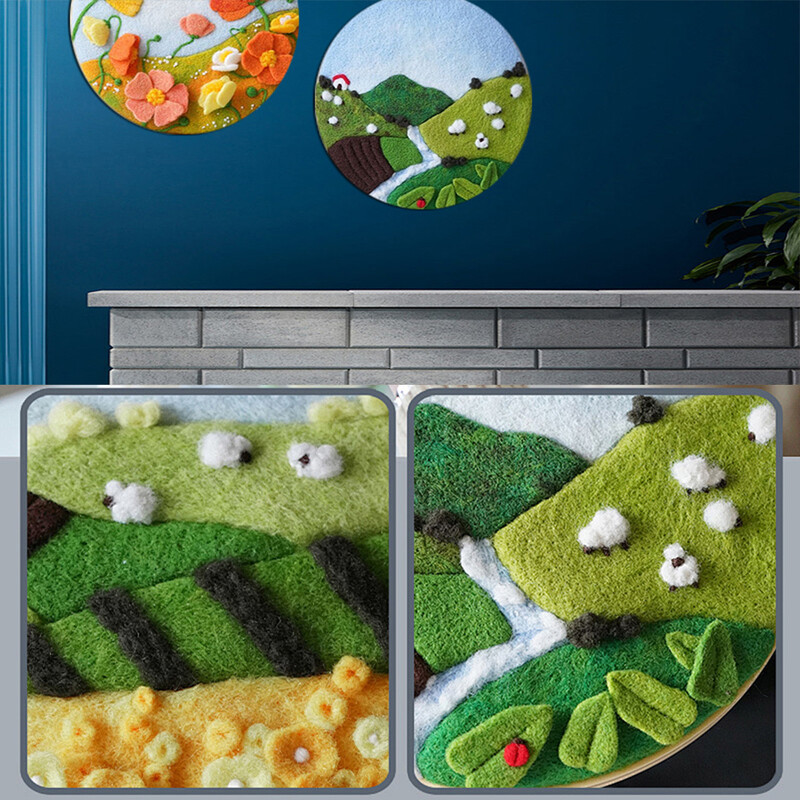 CHENISTORY 20x20cm rėmo vilnos vėlimas tapyba "pasidaryk pats" vilnos siuvinėjimo rinkinys Juokingas vilnos adatų veltinio paveikslėlių rinkinys amatų tapybos dovana