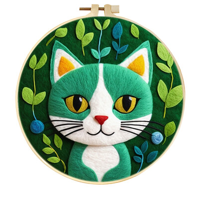 Vilnos veltinio rinkinys adatų vėlimo įrankis Vilnos gyvūnų veltinio tapyba su paveikslėliu „Pasidaryk pats“ rankų darbo adatų veltinio rinkinys, naudojamas namų dekoravimui