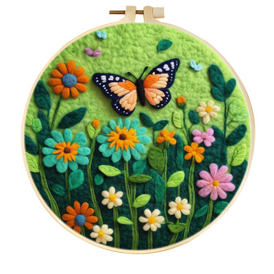 Vilnos veltinio rinkinys adatų vėlimo įrankis Vilnos gyvūnų veltinio tapyba su paveikslėliu „Pasidaryk pats“ rankų darbo adatų veltinio rinkinys, naudojamas namų dekoravimui