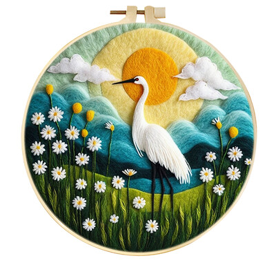 Vilnos veltinio rinkinys adatų vėlimo įrankis Vilnos gyvūnų veltinio tapyba su paveikslėliu „Pasidaryk pats“ rankų darbo adatų veltinio rinkinys, naudojamas namų dekoravimui