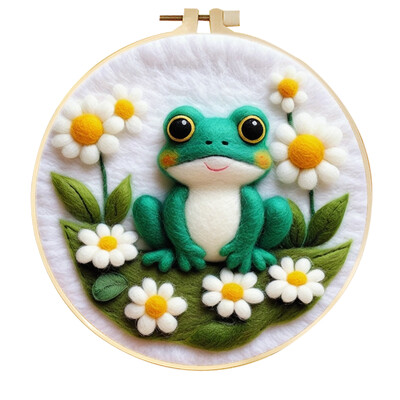 Vilnos veltinio rinkinys adatų vėlimo įrankis Vilnos gyvūnų veltinio tapyba su paveikslėliu „Pasidaryk pats“ rankų darbo adatų veltinio rinkinys, naudojamas namų dekoravimui