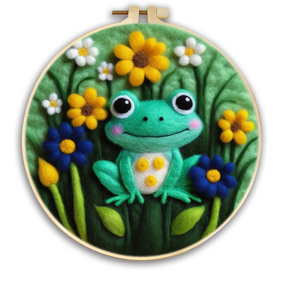 Vilnos veltinio rinkinys adatų vėlimo įrankis Vilnos gyvūnų veltinio tapyba su paveikslėliu „Pasidaryk pats“ rankų darbo adatų veltinio rinkinys, naudojamas namų dekoravimui