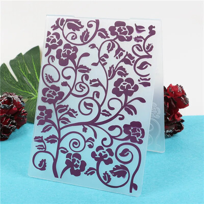Marke s cvijećem ruže Plastične mape s reljefom DIY Scrapbooking papirnati predložak za izradu čestitki