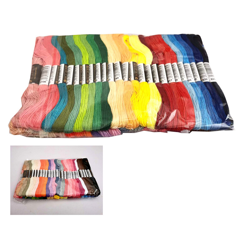 36 vnt./stal. Siuvinėjimo siūlai Medvilniniai kryžminio dygsnio siūlai Siūlas Siuvimo sruogos „Pasidaryk pats“ Apyrankės, pintos Priedai