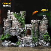 Creative Castle Shape Fish Tank Ornaments Διακόσμηση τοπίου Resin Rockery Ενυδρείο Resin Rockery Home Craft Ornaments D9262