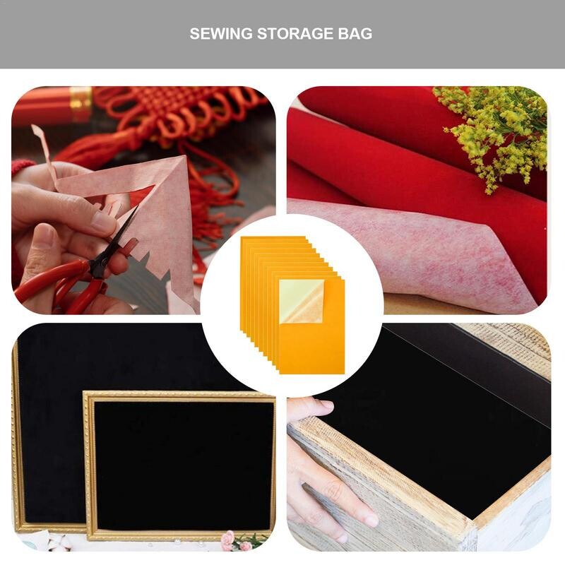 Lipnus veltinio lakštas, 10 vnt., vientisos spalvos lipnus veltinis, A4 dydžio, nulupamas ir klijuojamas veltinio lakštas, minkštas veltinio audinio lakštas, lipnus tapetas