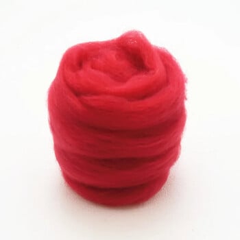 66S Red Color Series Wool Fiber for Needle Feltting Wet Felting Wool Felting Χειροποίητα υλικά χειροτεχνίας με κλώση DIY