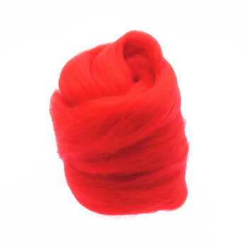 66S Red Color Series Wool Fiber for Needle Feltting Wet Felting Wool Felting Χειροποίητα υλικά χειροτεχνίας με κλώση DIY