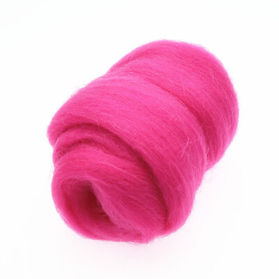 66S Red Color serijos vilnos pluoštas adatiniam vėlimui šlapias vėlimas Vilnos vėlimas Rankų darbo verpimas „pasidaryk pats“ amatų medžiagos