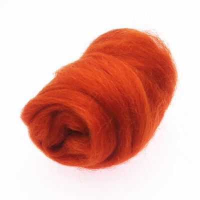 66S Red Color serijos vilnos pluoštas adatiniam vėlimui šlapias vėlimas Vilnos vėlimas Rankų darbo verpimas „pasidaryk pats“ amatų medžiagos