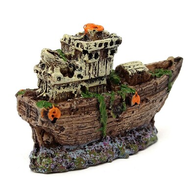 Akvārija rotājums Pirātu nogrimuša kuģa kuģa vraks laiva zivju tvertne Waterscape alas rotājums sveķu kuģa ornaments
